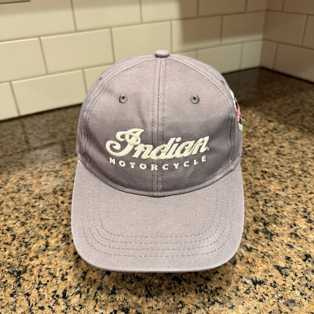 Indian Motorcycle Sturgis 2020 60th Anniv Baseball Cap Gray Cotton